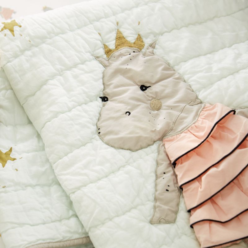 royal hippo crib bedding