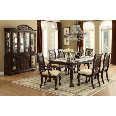 christman 7 piece extendable solid wood dining set