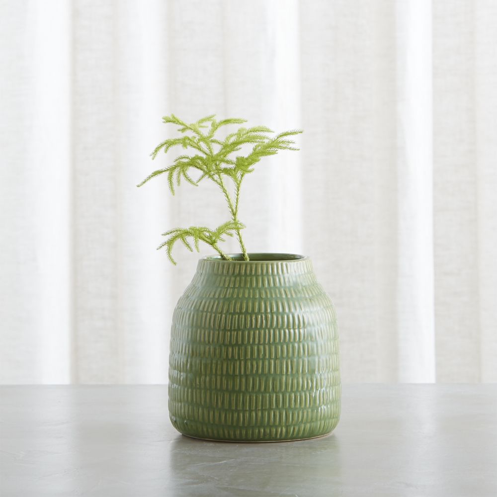 Verde 6" Green Vase Crate and Barrel Havenly