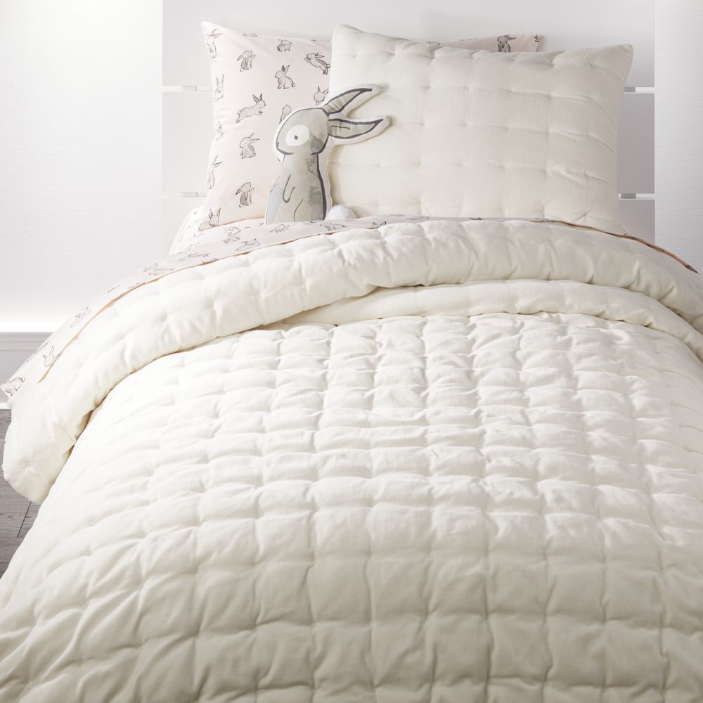 Velvet Cream Full/Queen Quilt Crate and Barrel Havenly
