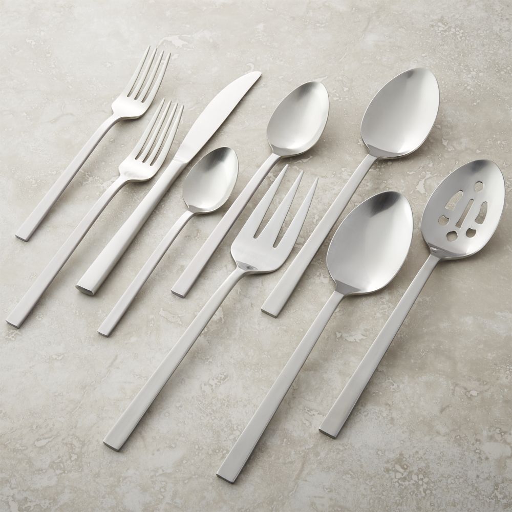 Hudson 52-Piece Flatware Set - Crate and Barrel | Havenly