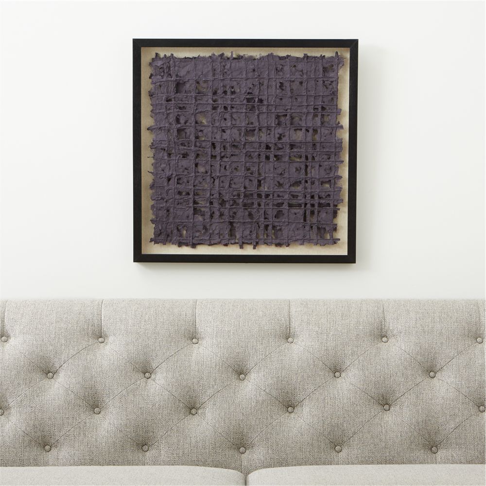 Grey Woven Paper Wall Art Crate and Barrel Havenly