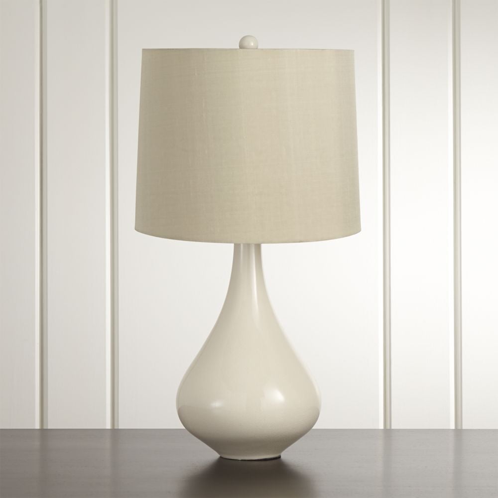 Kathryn Ivory Table Lamp, Set of 2 Crate and Barrel Havenly