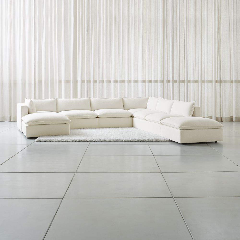 Lotus Deep Modular 7Piece Low Sectional Sofa Crate and Barrel Havenly