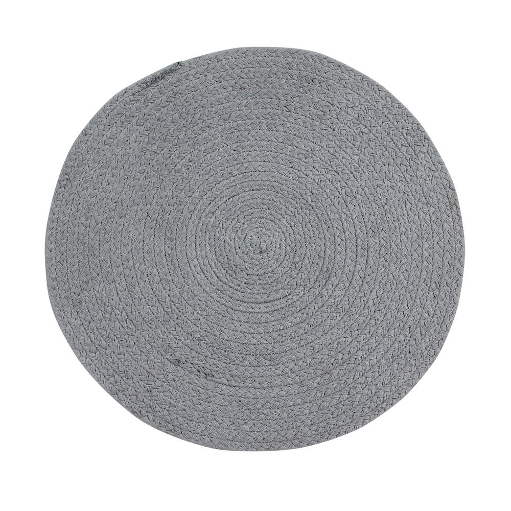 Cotton Solid Grey Placemats, Grey Round Home Depot Havenly