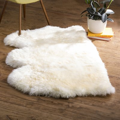 Allison Handwoven Sheepskin White Area Rug - AllModern | Havenly