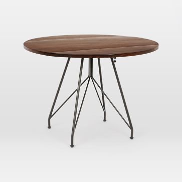 Jules Drop Leaf Dining Table 42 Walnut Antique Bronze By Jules Drop Leaf Dining Table 42