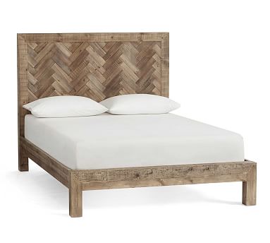Hensley Reclaimed Wood Bed King, Weathered Wood King Bed