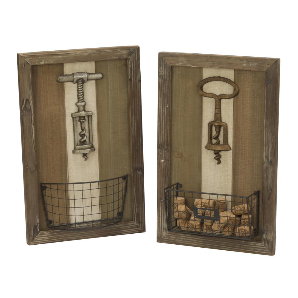 Corkscrew Wall Art 2 Piece Set, Brown Home Depot Havenly
