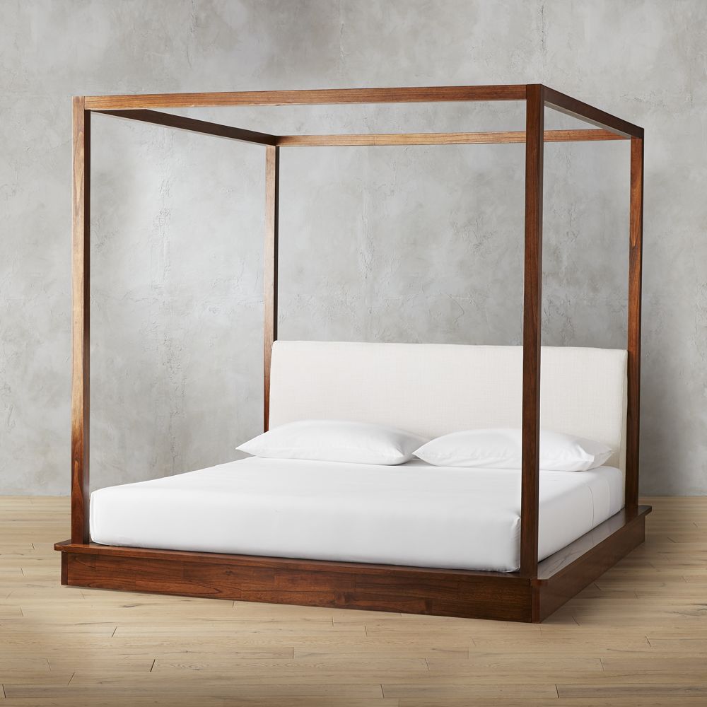 Bali Wood Canopy Bed King - CB2 | Havenly