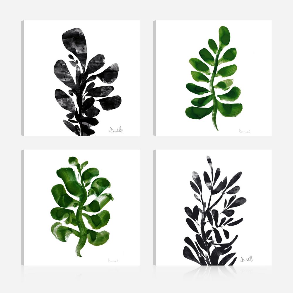Botanical Plant Prints16 in. x 16 in. Giclee Print Canvas Wall Art (Set