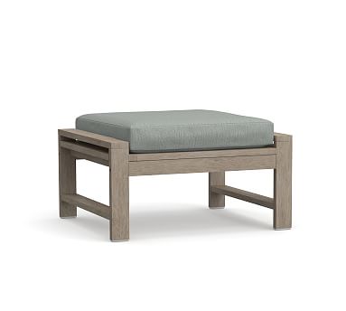 Indio Sectional Cushion, Ottoman, Sunbrella(R) Rain Mist - Pottery Barn ...