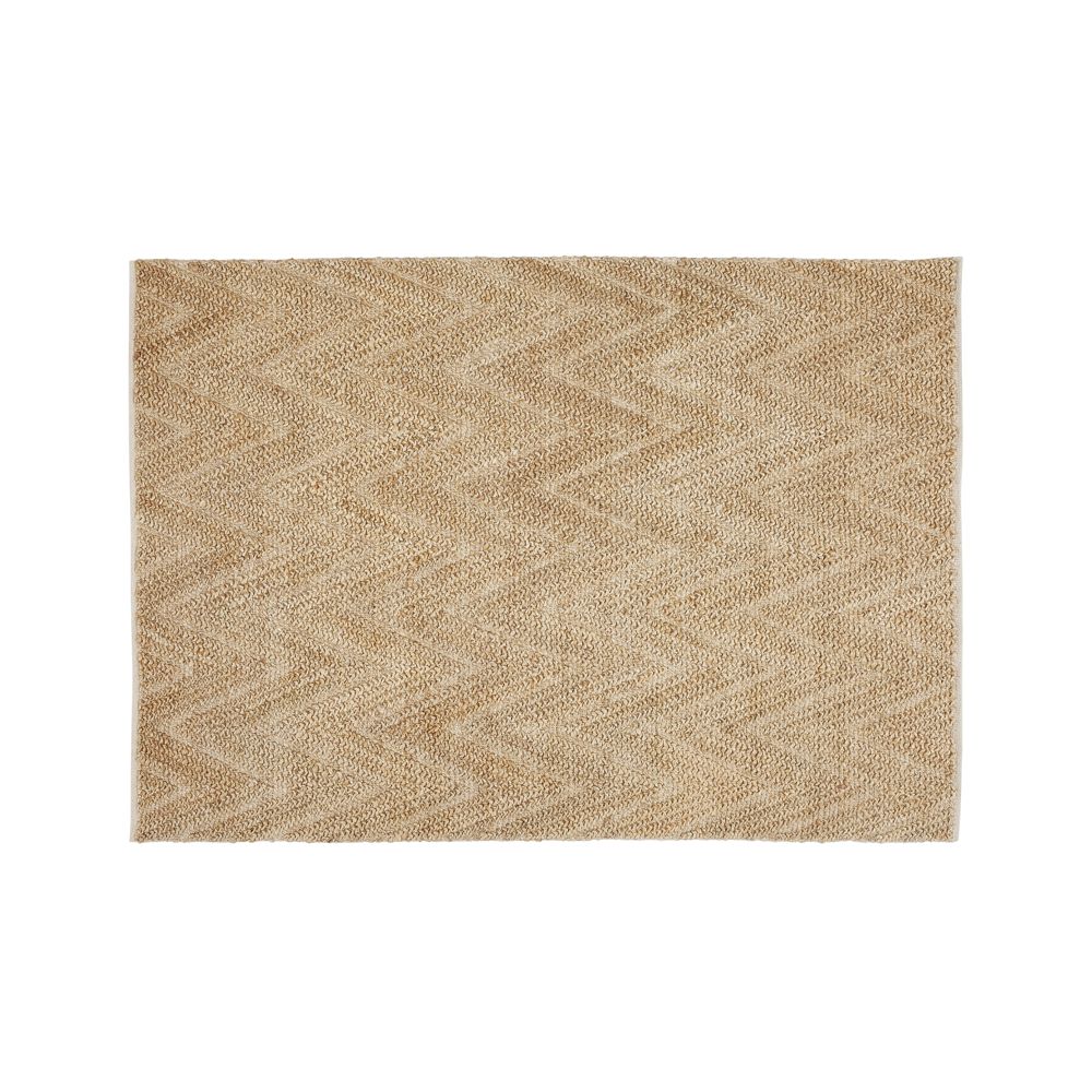 Toler Natural Chevron Jute Rug 5'x8' Crate and Barrel Havenly