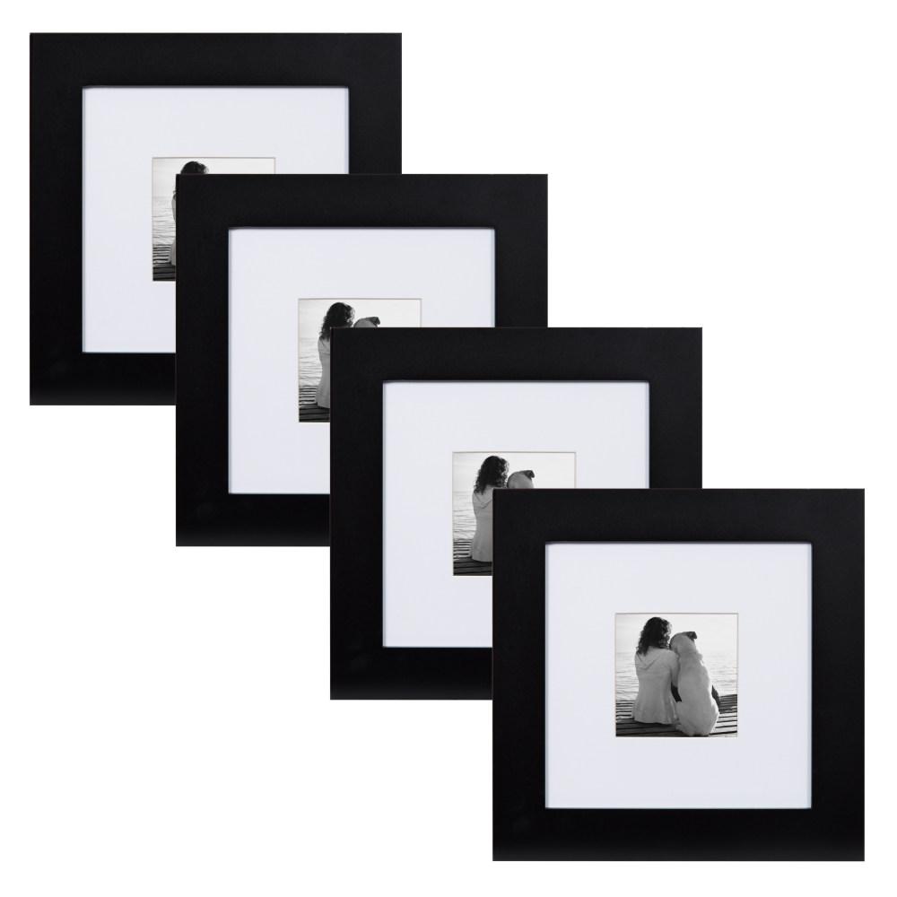 Museum 8x8 matted to 4x4 Black Picture Frame (Set of 4) - Home Depot