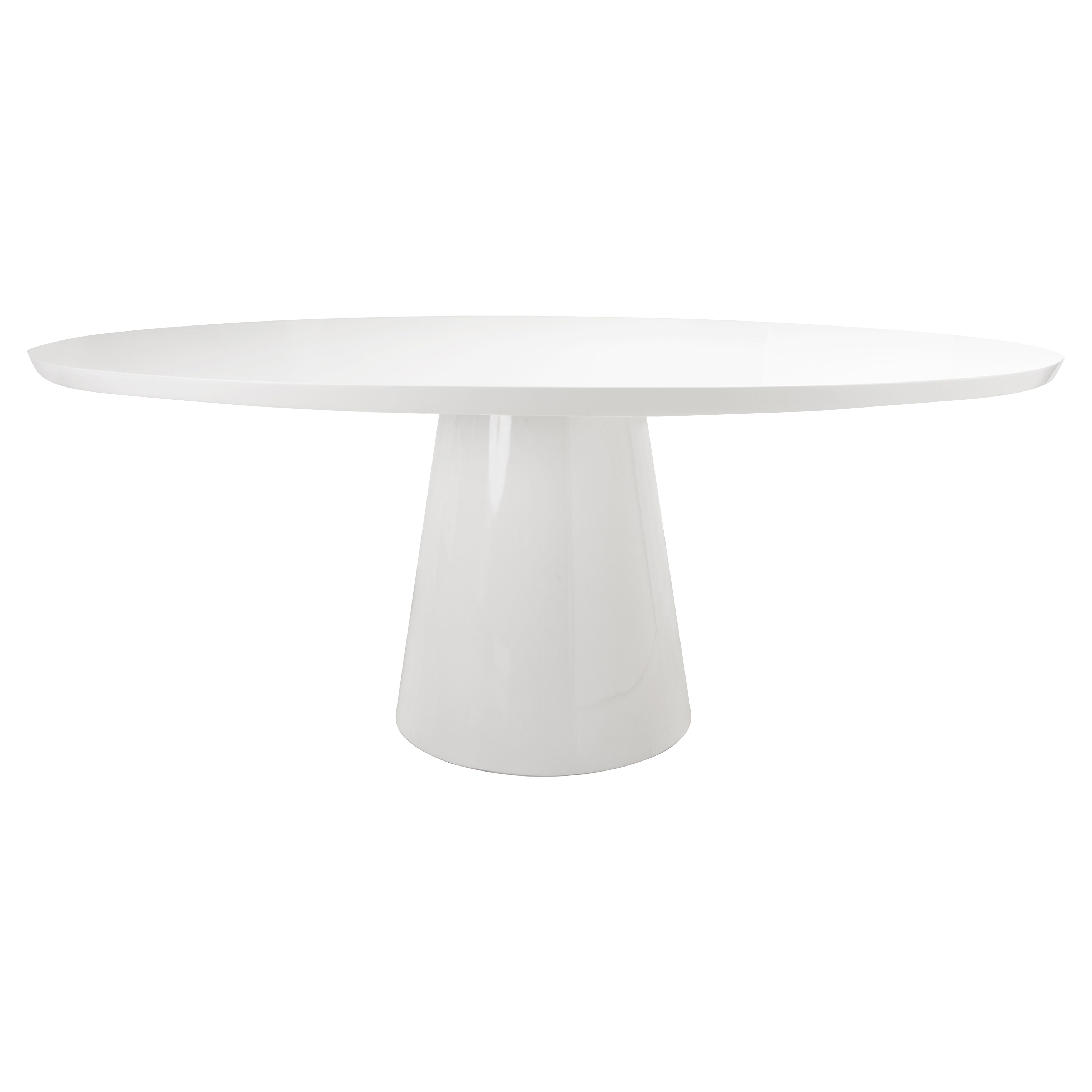Lucas Modern Classic White Wood Oval Dining Table Kathy Kuo Home