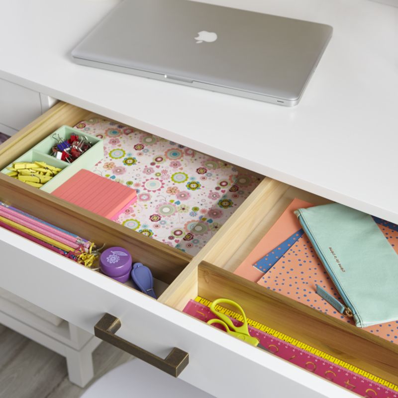 Kids Parke White Desk and Hutch