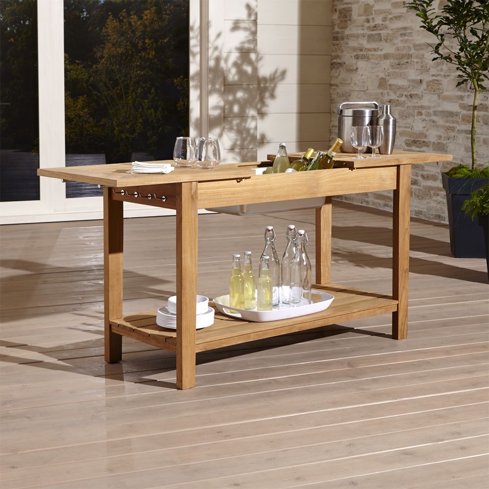 Regatta Natural Console-Bar-Work Station Crate and Barrel Havenly