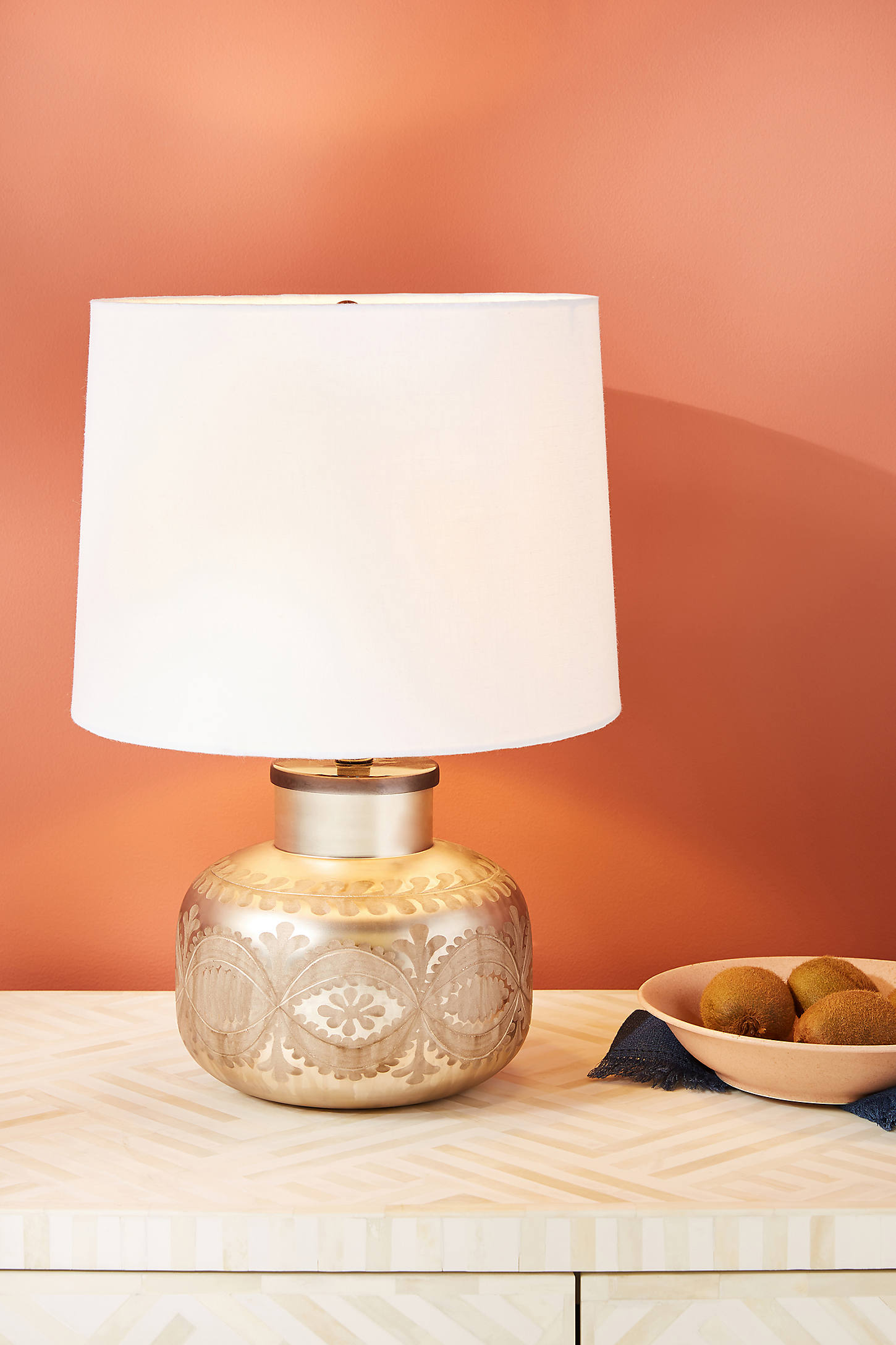 anthropologie pink lamp