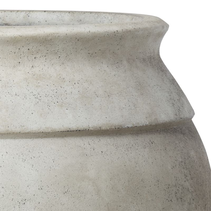 Belly White Stone Outdoor Planter XXL - CB2