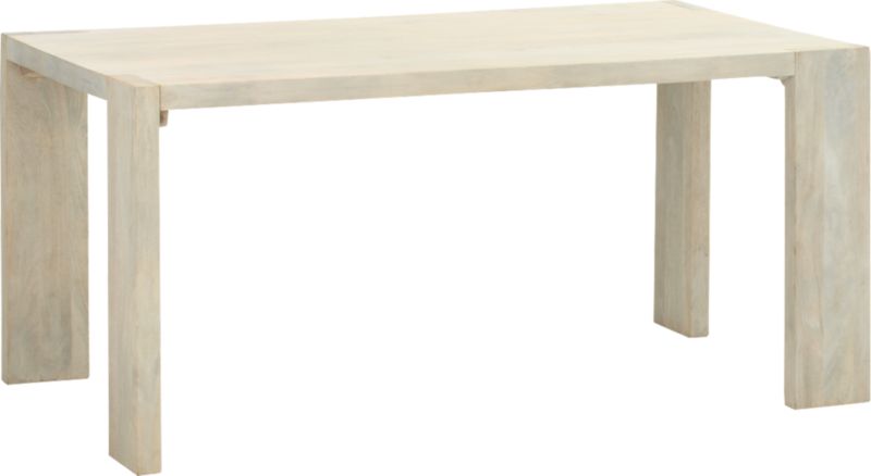 blox whitewash dining table