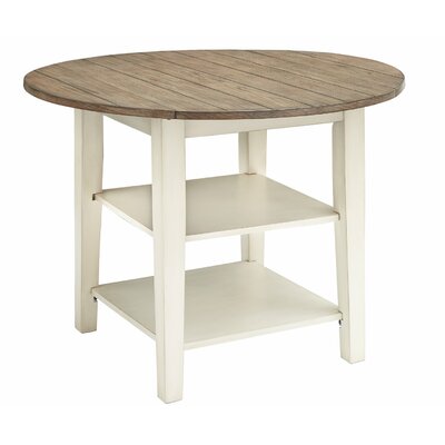 Mackin Round Drop Leaf Solid Wood Dining Table - Wayfair | Havenly