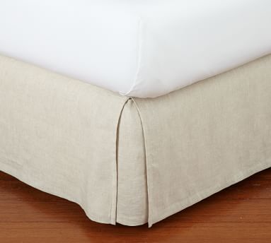 Pottery Barn PB Essential Cotton Bed Skirt 18" Drop King White NEW 