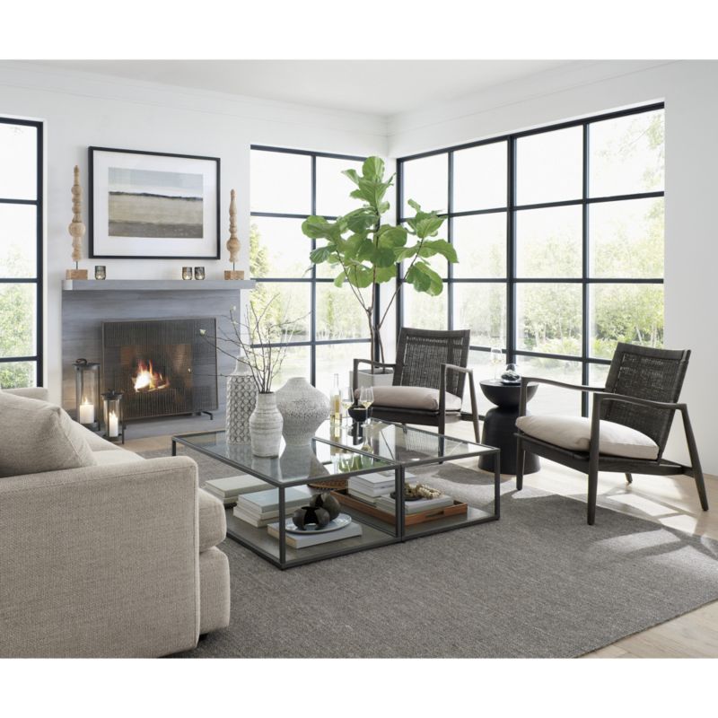 Lounge II 83" Sofa Taft Cement Crate and Barrel