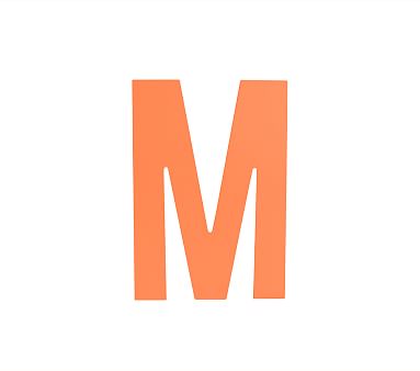 Modern Letter M, Orange - Pottery Barn Kids | Havenly