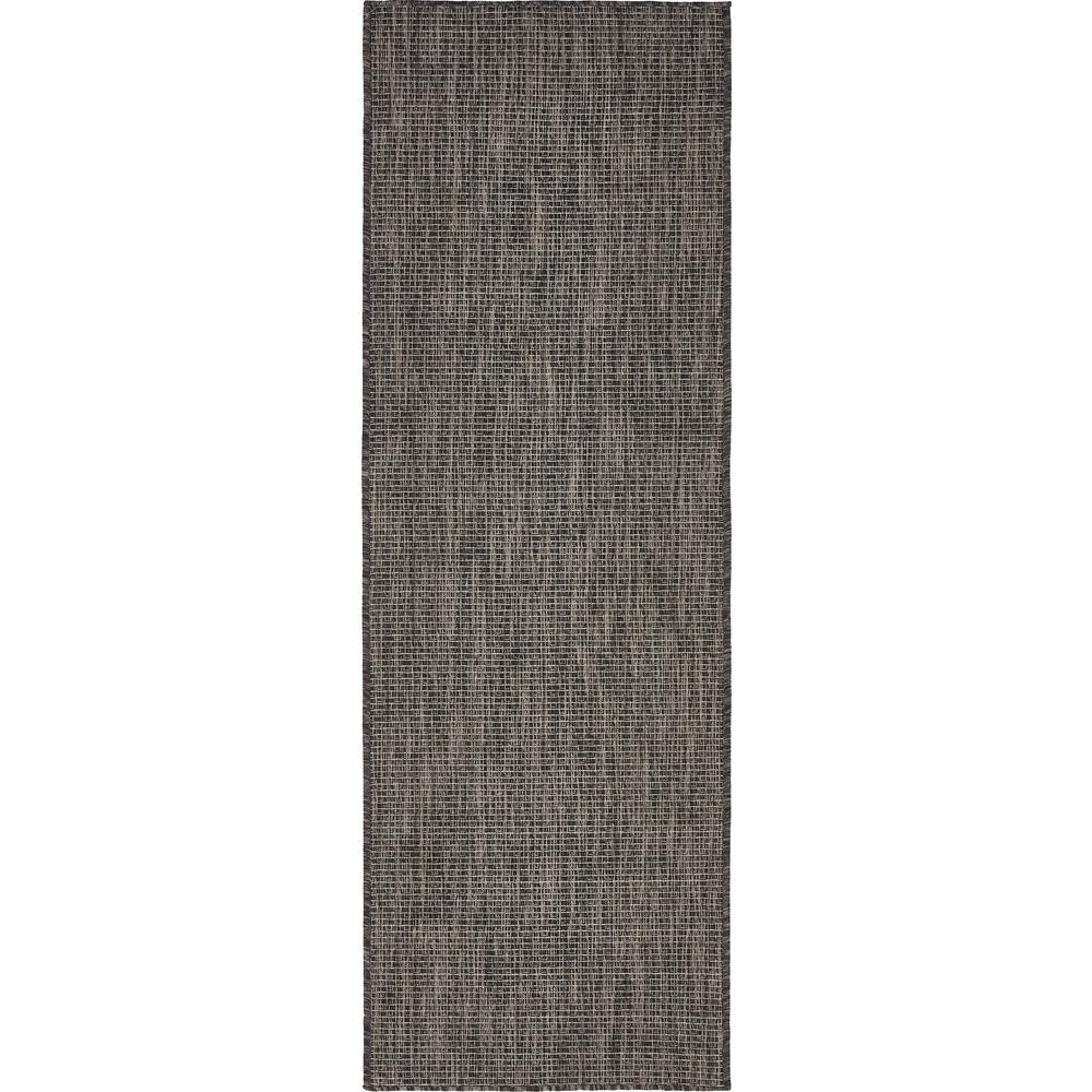 Outdoor Solid Black 2 ft. x 6 ft. Runner Rug Home Depot Havenly