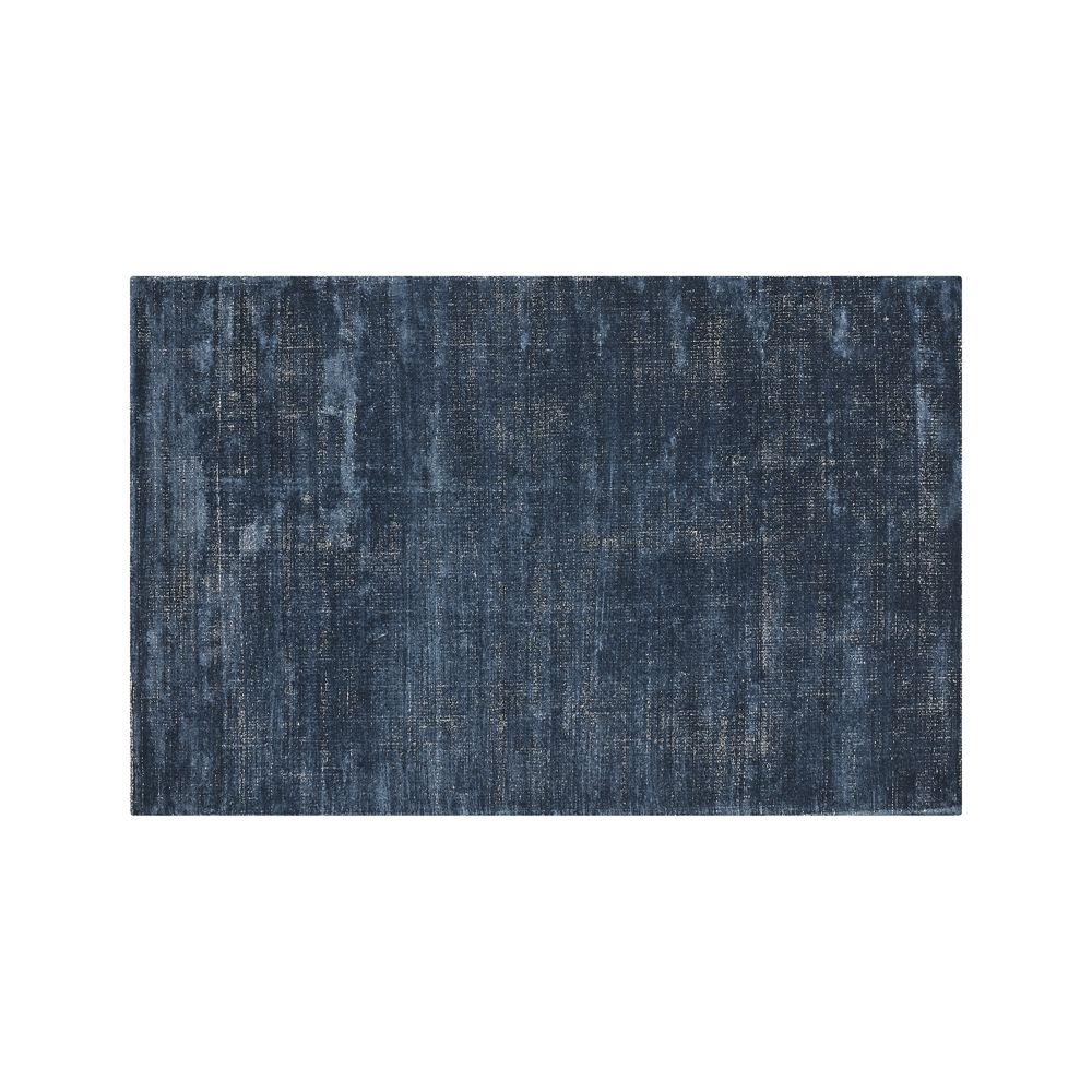 Vaughn Modern Blue Area Rug 6'x9' Crate and Barrel Havenly