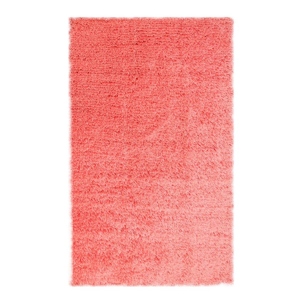 Microfiber Shag Coral (Pink) 7 ft. x 9 ft. Area Rug Home Depot Havenly