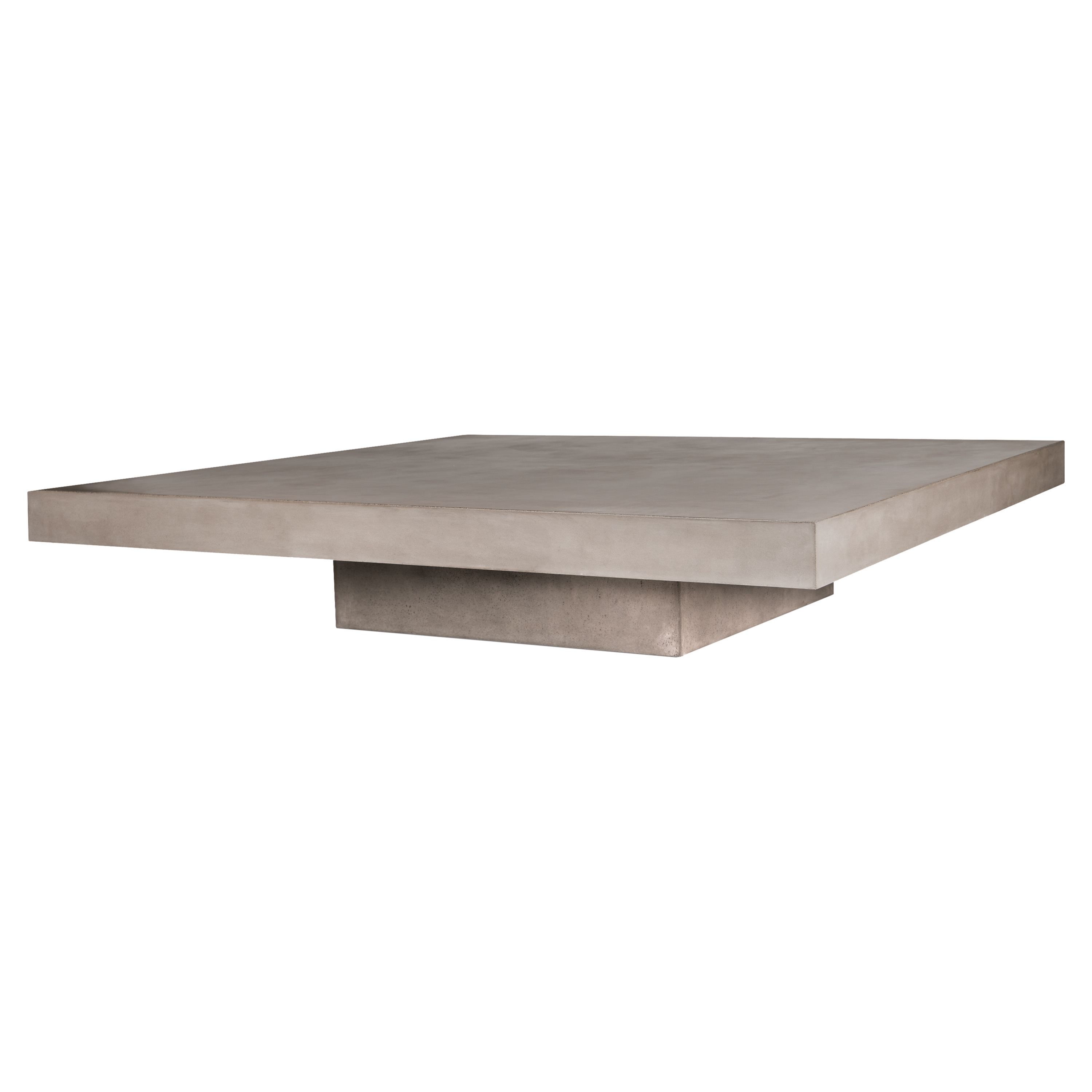 Cain Modern Square Grey Concrete Outdoor Coffee Table - Kathy Kuo Home