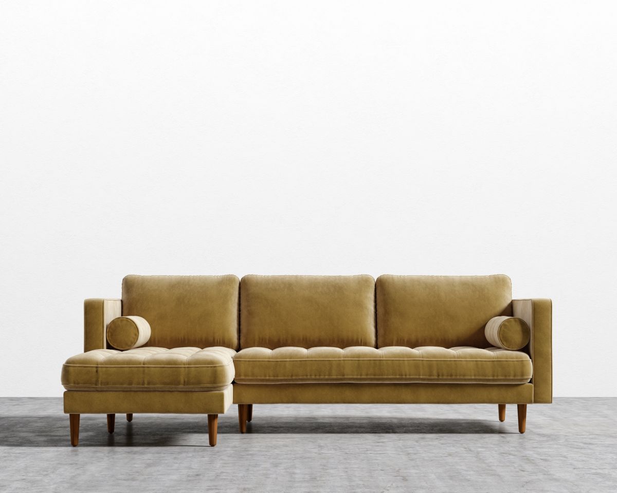 Luca Sectional - Golden Beryl Right-hand-facing Natural - Luca - Rove ...