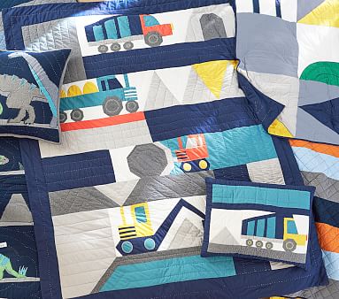 pottery barn construction bedding