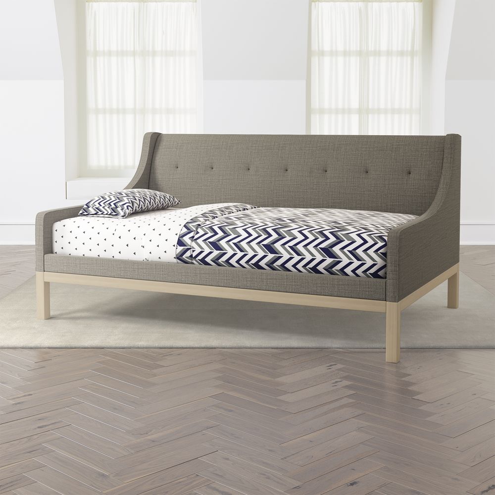 Gallery Grey Upholstered Daybed Crate and Barrel Havenly