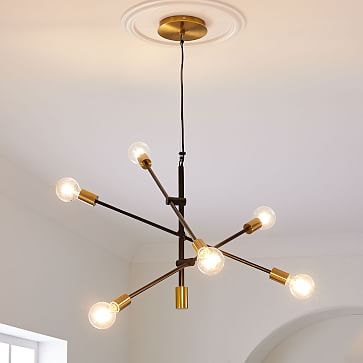 Mobile Chandelier 29 Two Tone West Elm Havenly Mobile Chandelier 29 Two Tone West, West Elm Mobile Chandelier Light Bulbs