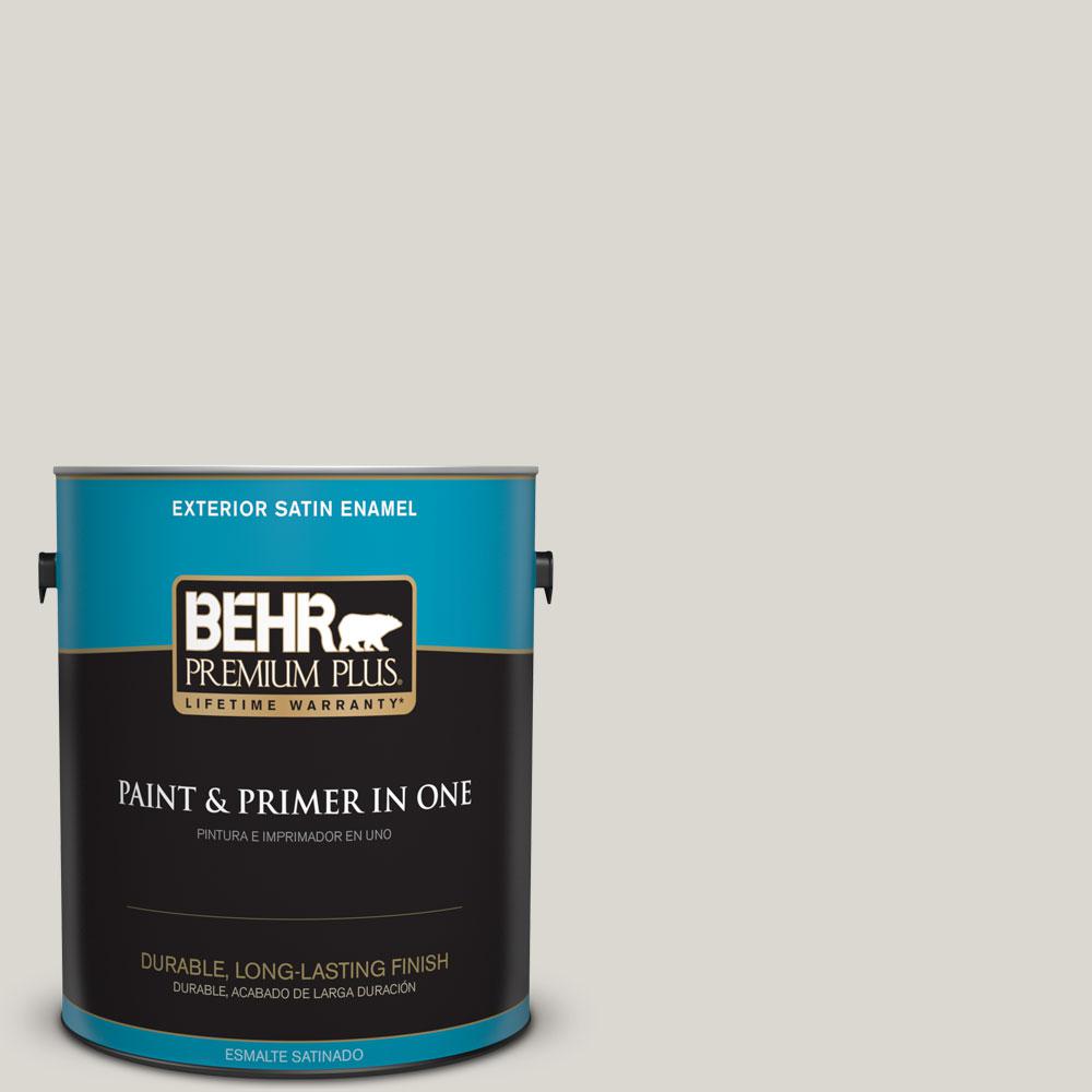 BEHR Premium Plus 1gal. 790C2 Silver Drop Satin Enamel