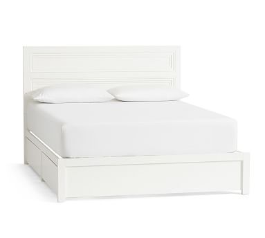Sus Storage Platform Bed King Bright White Pottery Barn Havenly Sus Storage Platform Bed King, Storage Platform Bed Full White