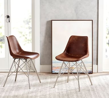 maud leather dining chair