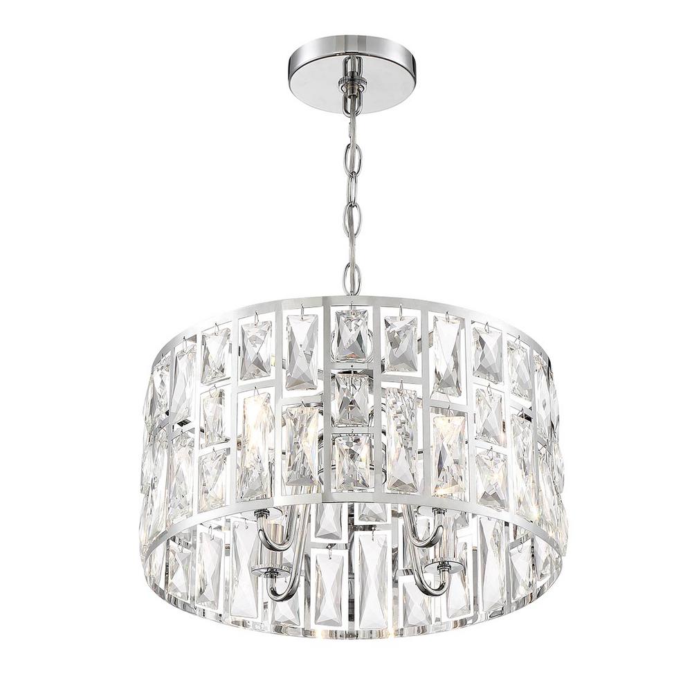 Home Decorators Collection Kristella 4-Light Chrome Chandelier with