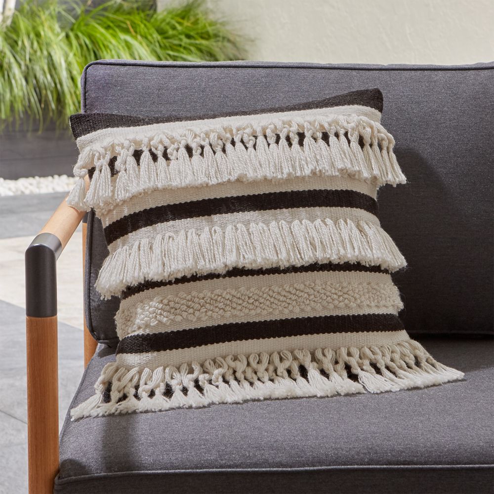 outdoor pillows with fringe