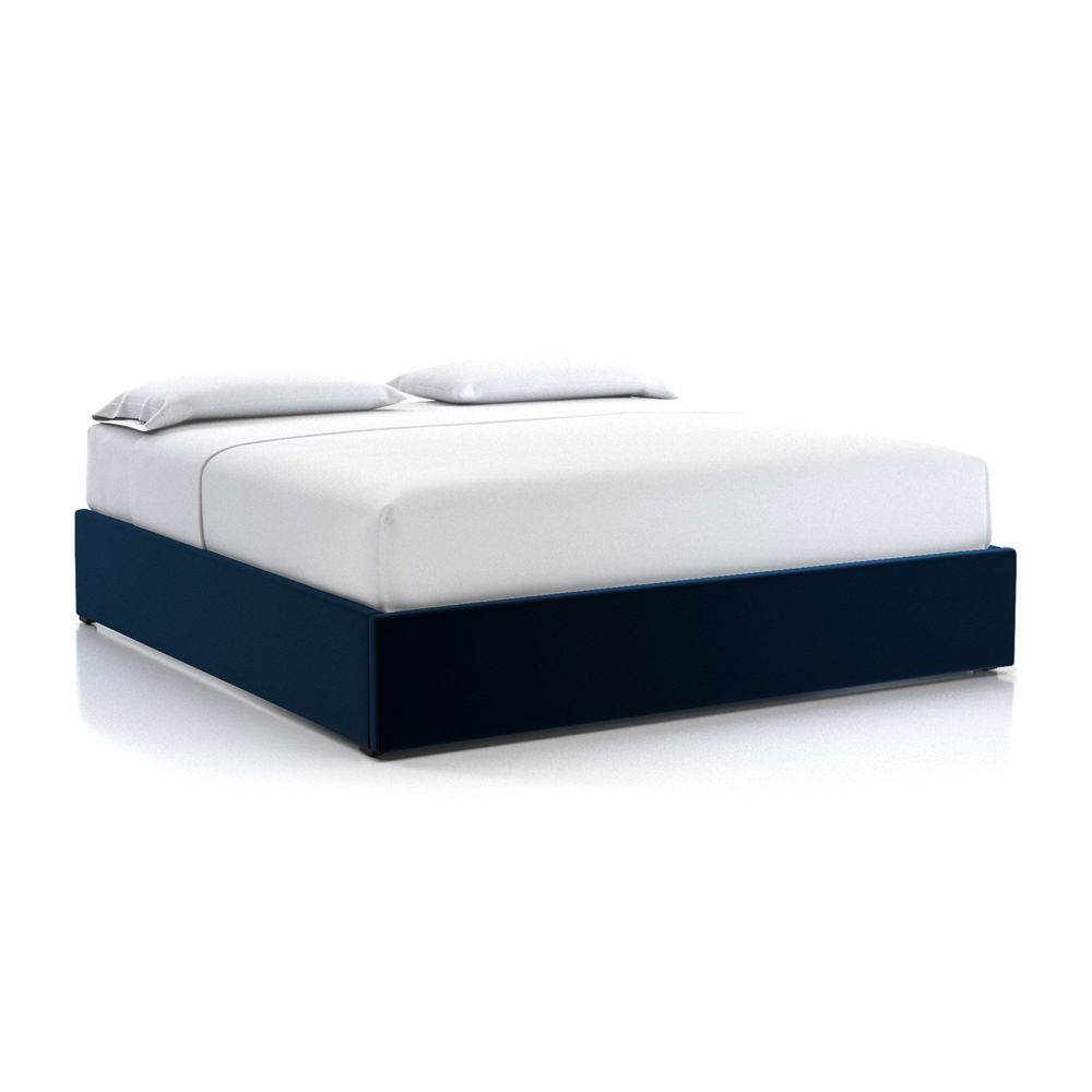 King Upholstered GasLift Storage Bed Base Midnight Crate and Barrel