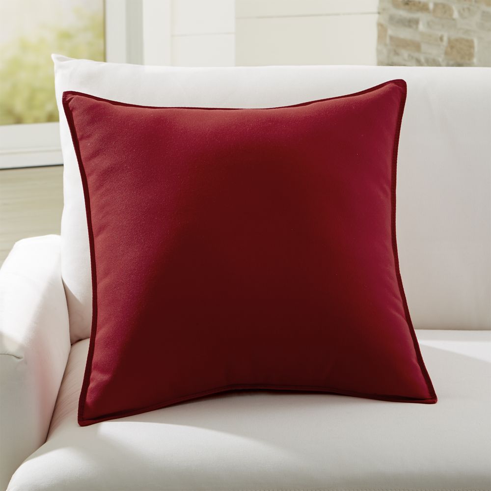 Sunbrella ® Jockey Red 20"x20" Outdoor Pillow Crate and Barrel Havenly