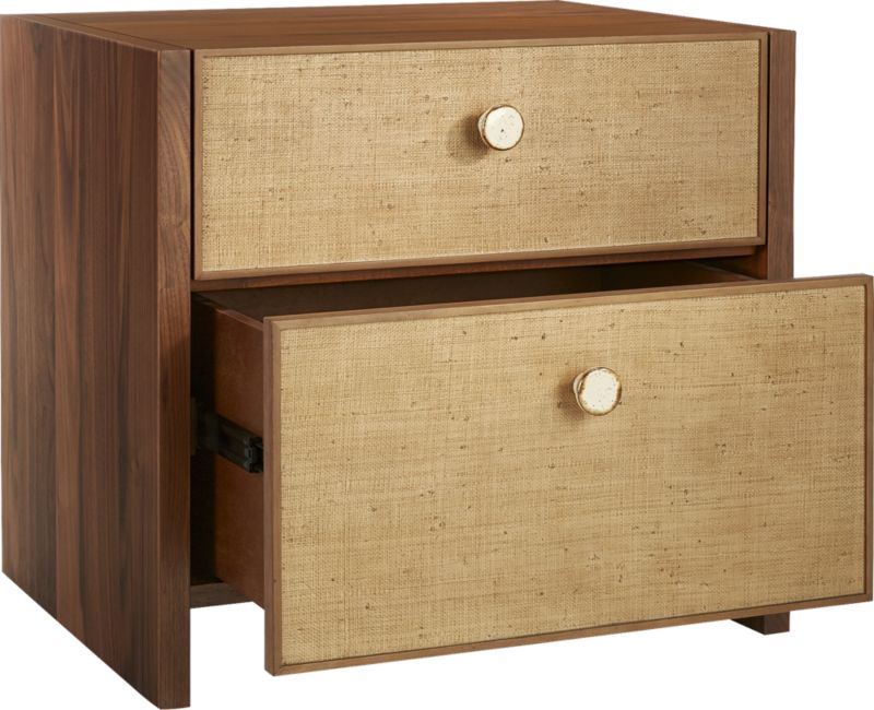 Grasscloth nightstand store cb2