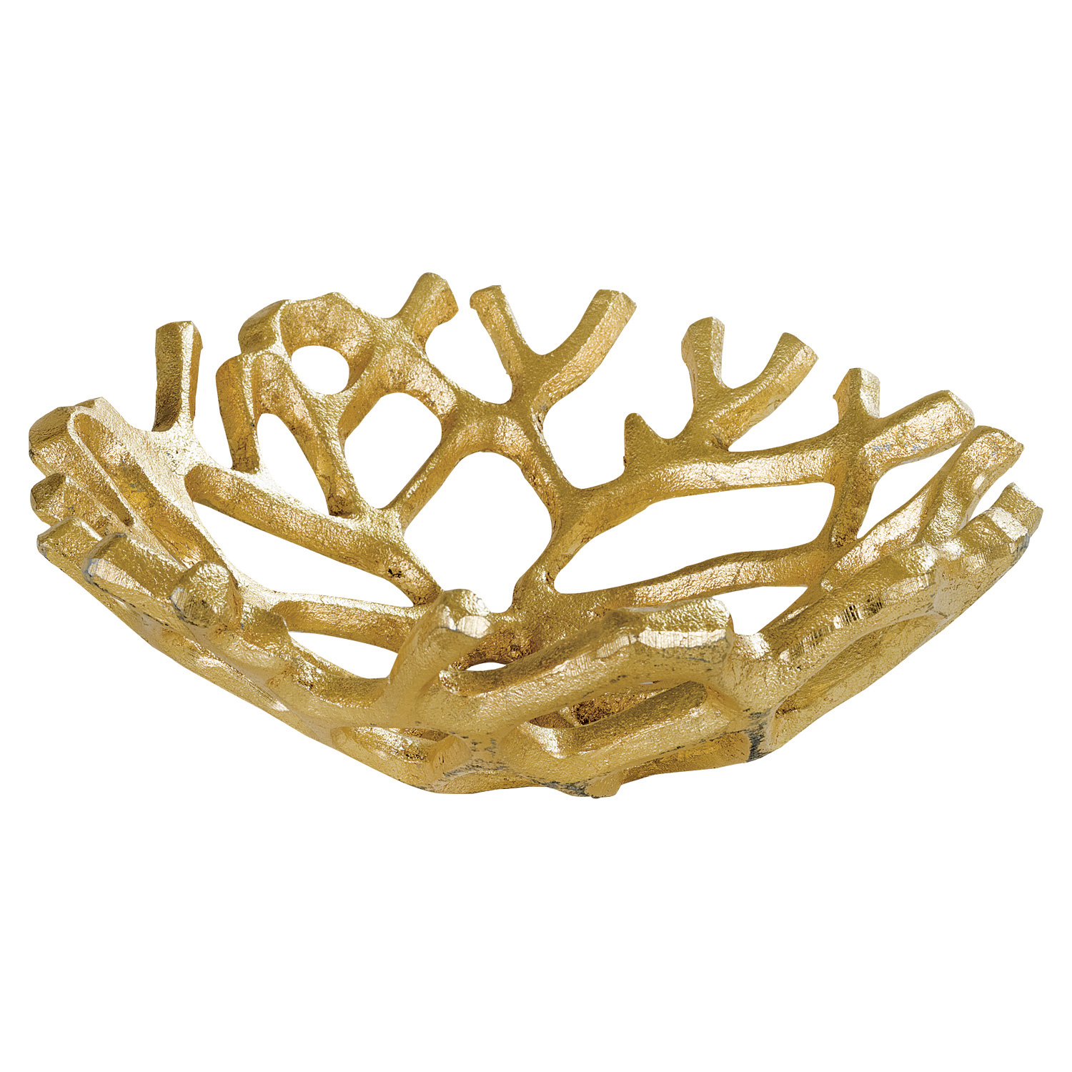 Odalis Coastal Gold Coral  Decorative Bowls Pair Kathy Kuo Home