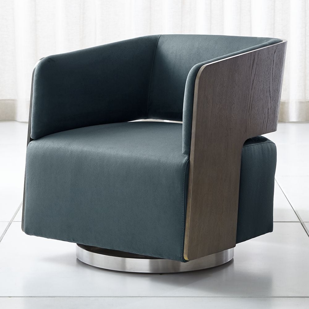 Finn Swivel Chair Crate and Barrel Havenly