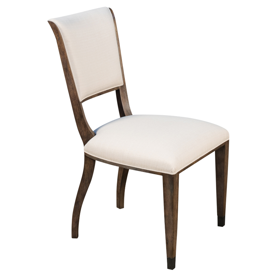 Glenda French Country Ivory Upholstered Light Mink Dining Room Chair Kathy Kuo Home Havenly