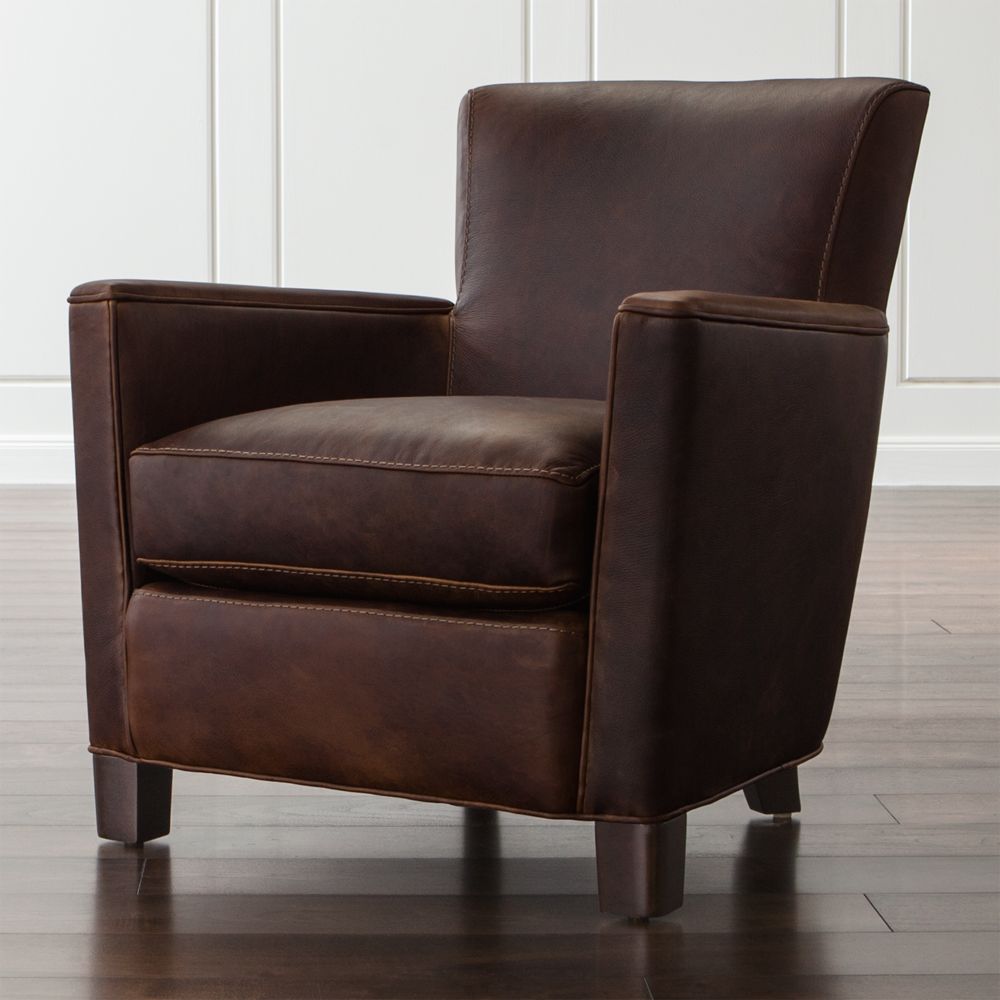 crate and barrel briarwood leather chair