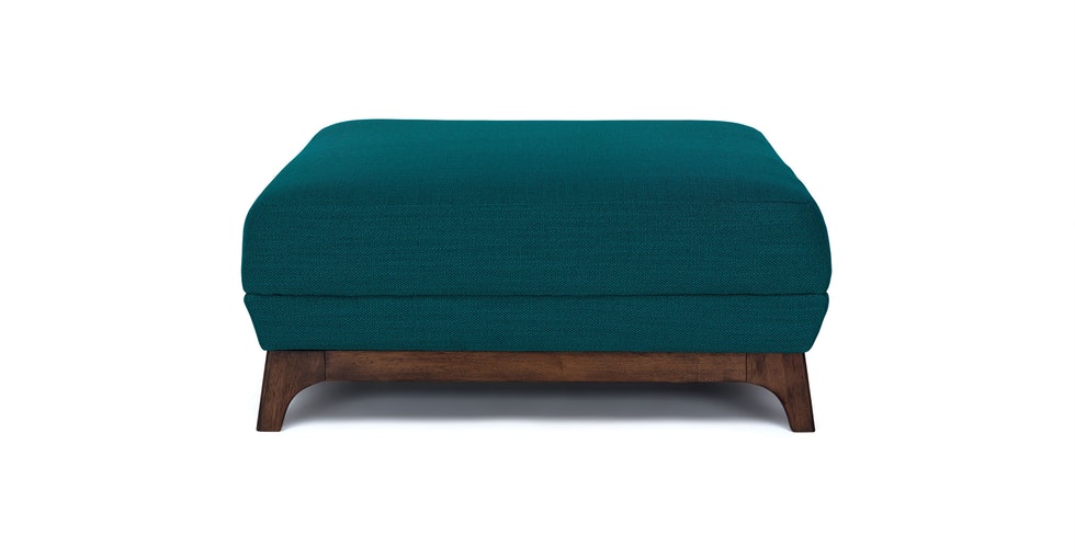 Ceni Lagoon Blue Ottoman Article Havenly