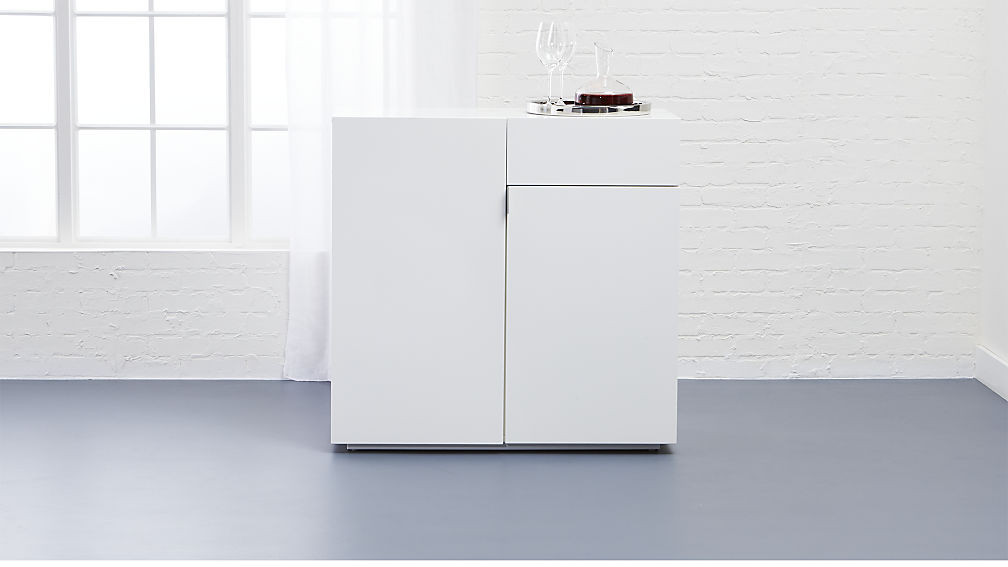 Mini-bar Maison Simon Blanc Par Vicco – Bar à Boissons Moderne En Panneau Aggloméré Et MDF, Idéal Pour Salon Ou Salle à Manger